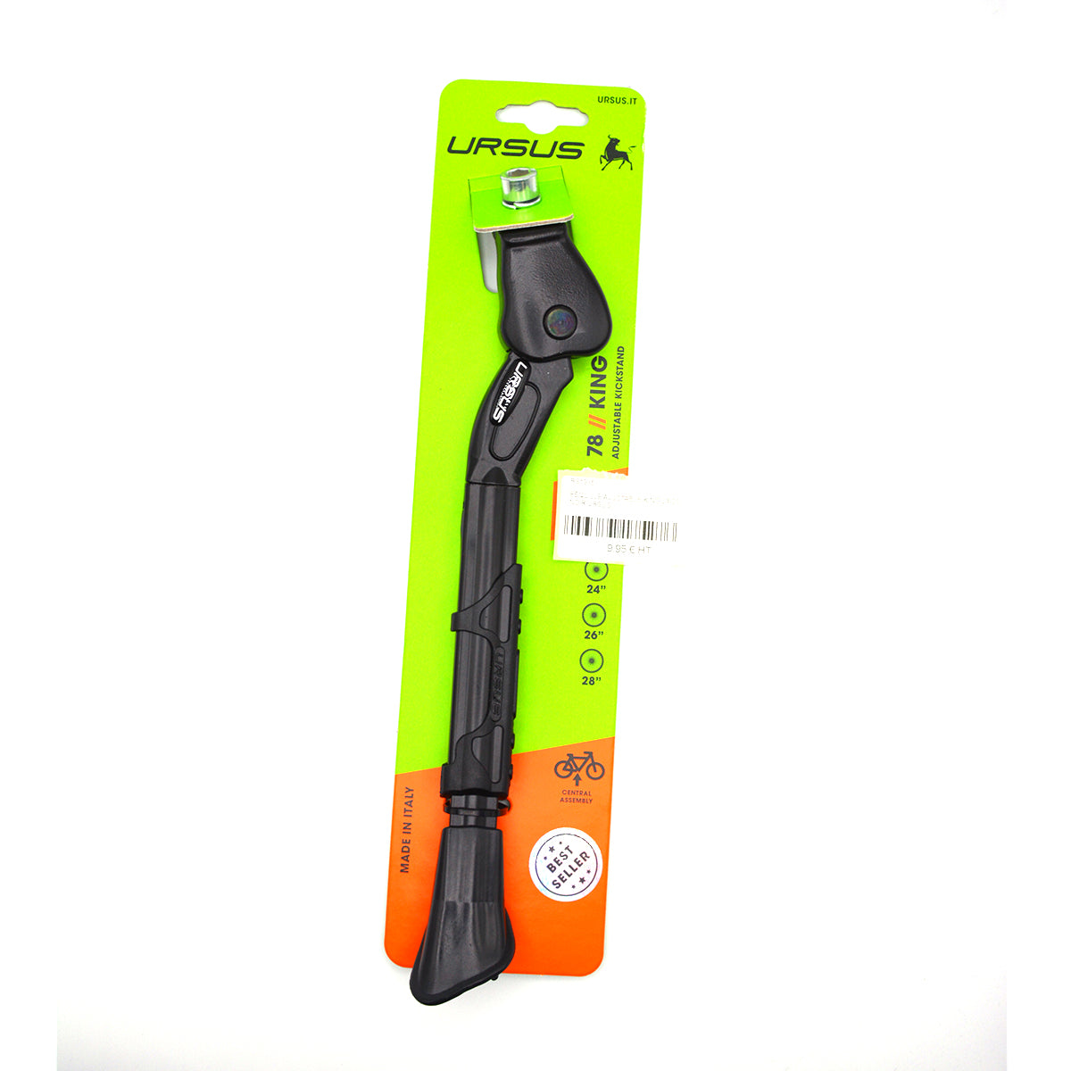 BEQUILLE AJUSTABLE KING 24-28 NOIR URSUS