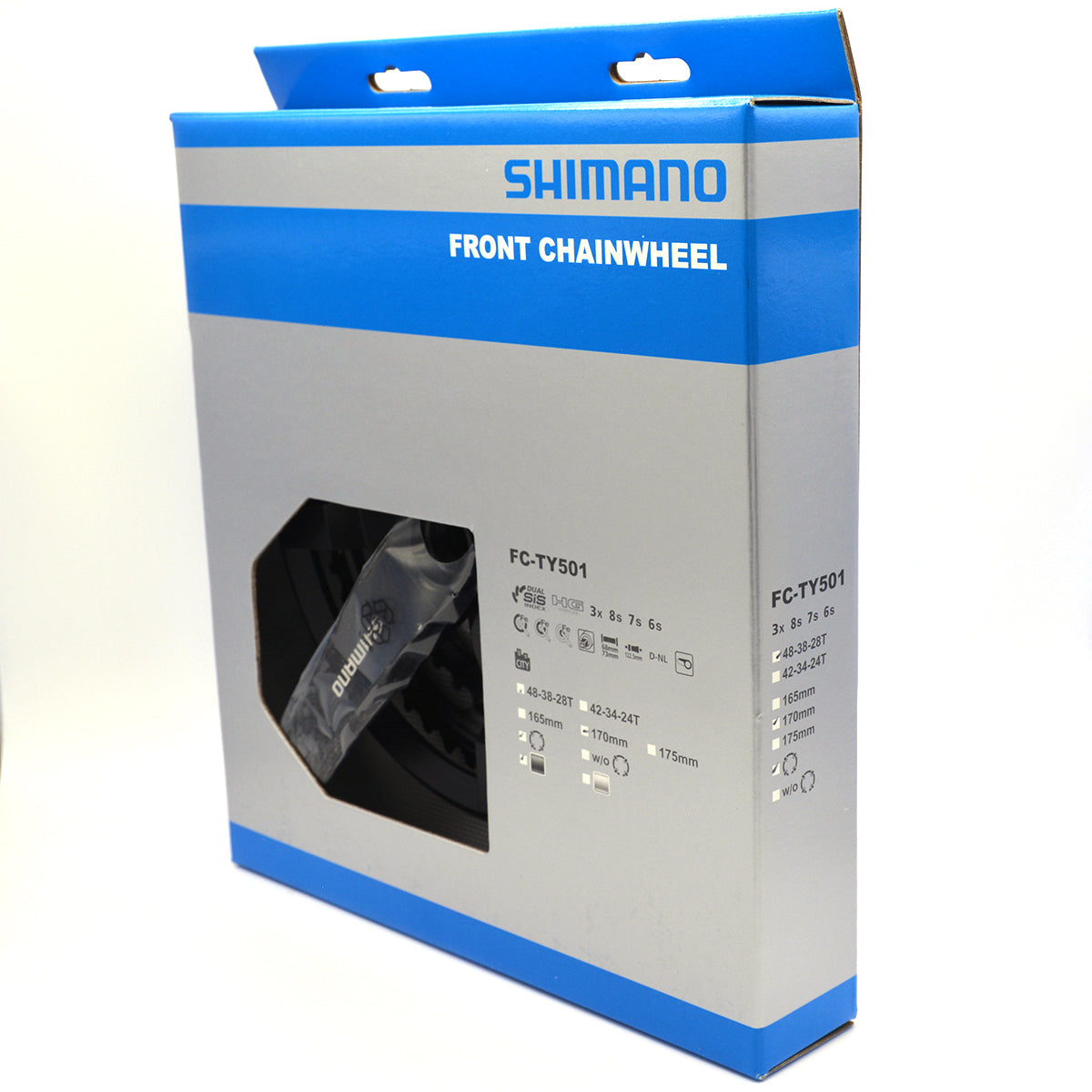 PEDALIER 48/38/28 FC-TY501 8/7/6 VITESSE SHIMANO