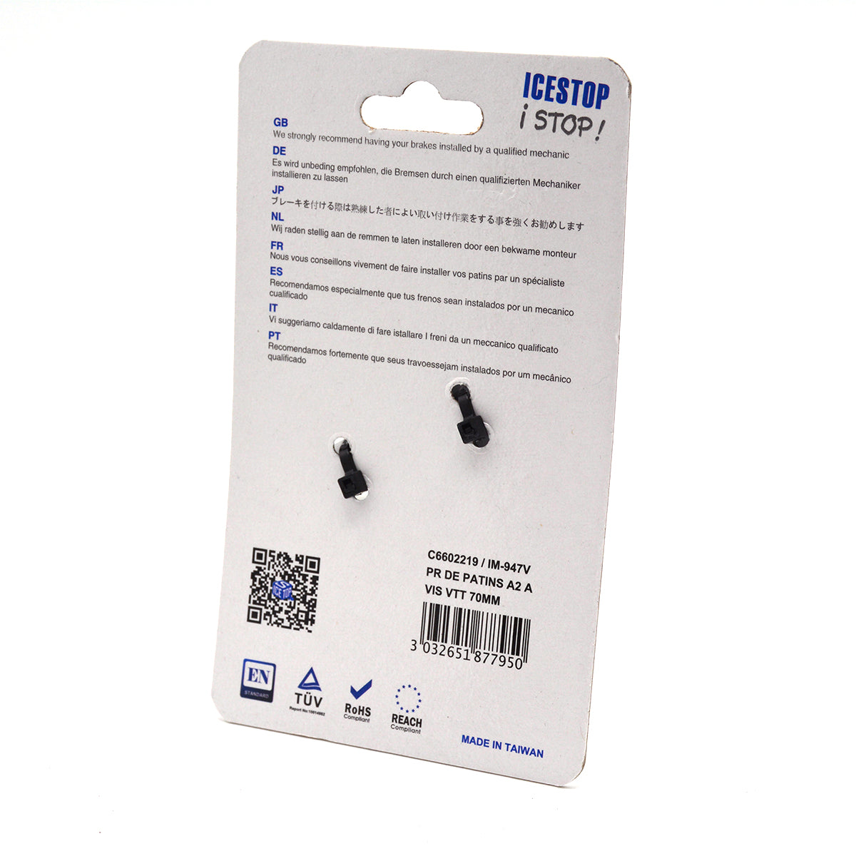 PAIRE DE PATINS VBRAKE A VIS 70MM ICE TOP