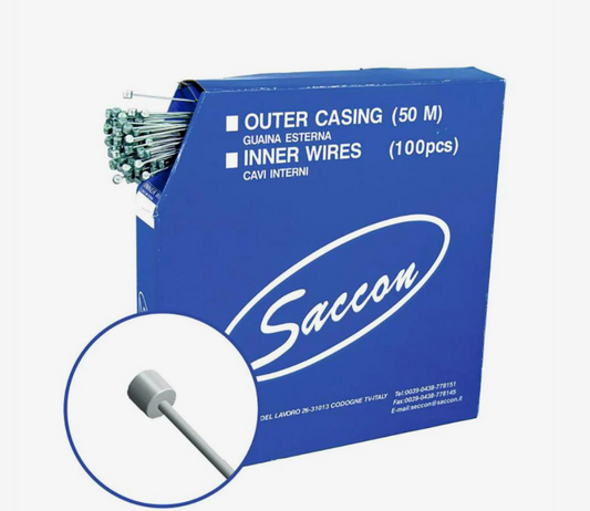 BOITE 100 CABLES DER ROUTE/MTB INOX. 1.1 SACCON