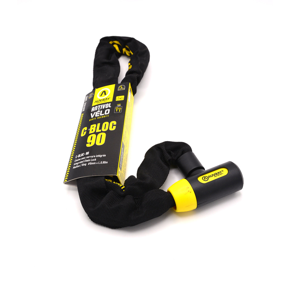 CHAINE AVEC SERRURE INTEGREE DIAM 6/ L0.90M AUVRAY