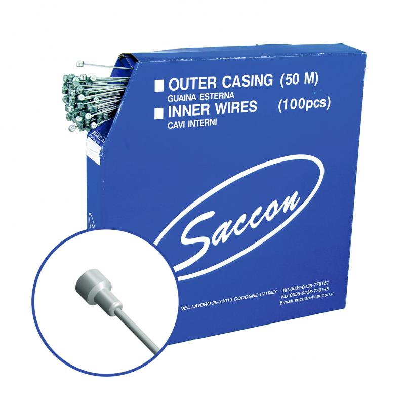 100 CABLES FREIN ROUTE INOX. 1.5X1800 MM SACCON