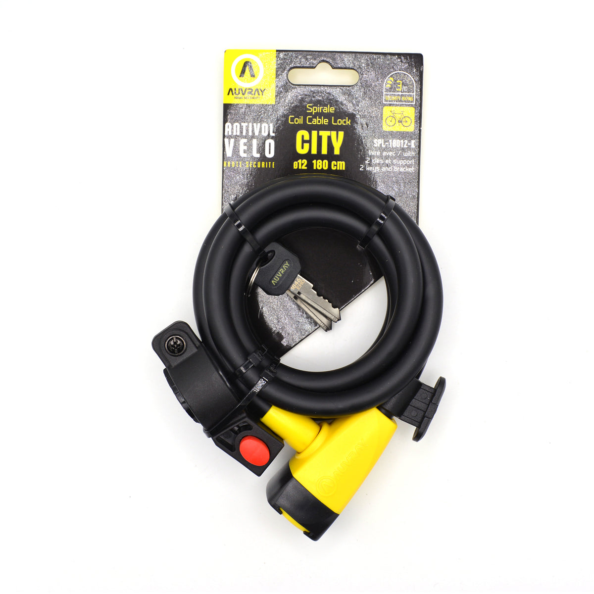 ANTIVOL SPIRALE CLE L180CM D12